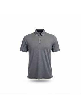 Greg Norman Play Dry Mens Gray Polyester Striped Polo Shirt  Size XL